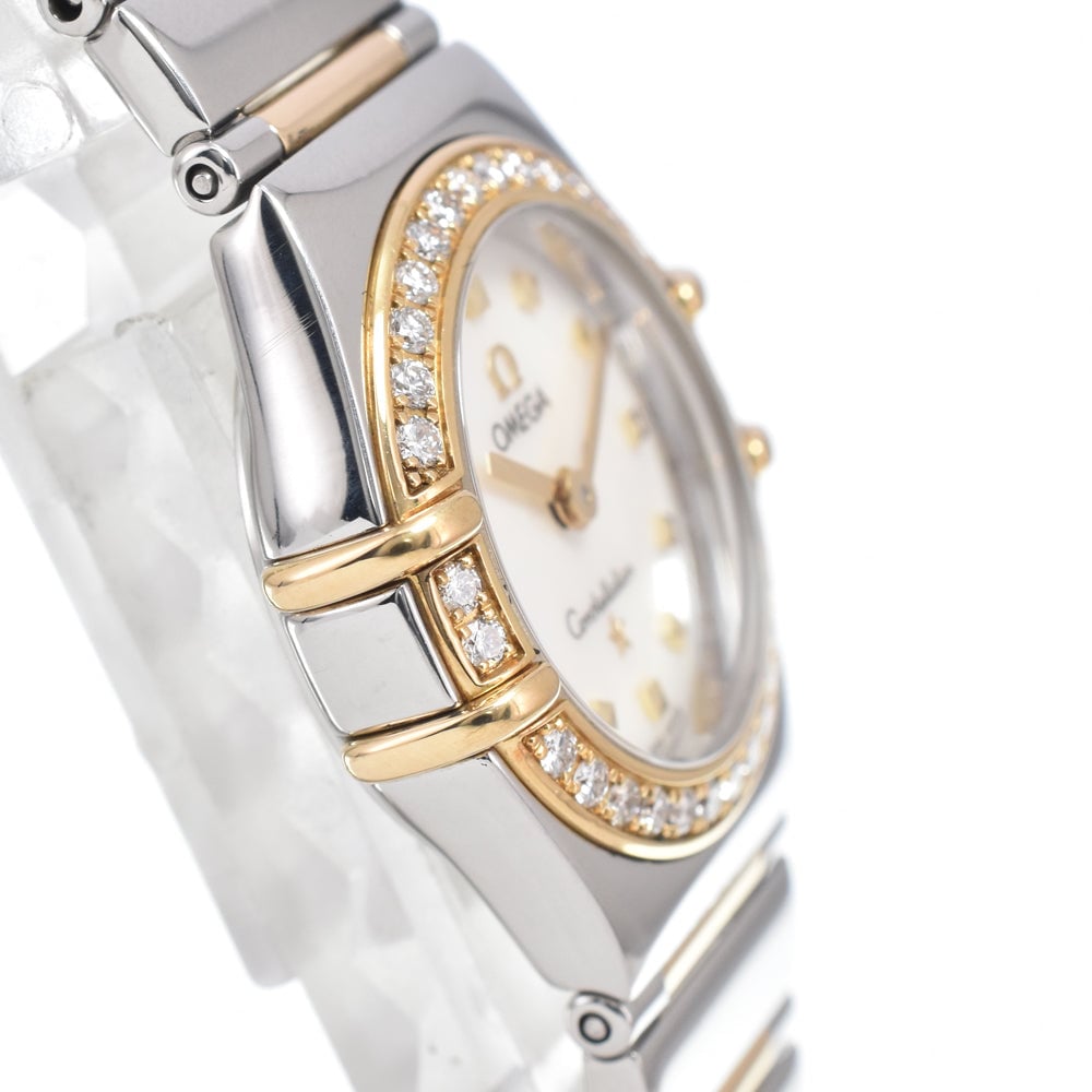 Omega Constellation My Choice Quartz Stainless Steel with Diamond Bezel and Mother of Pearl 23