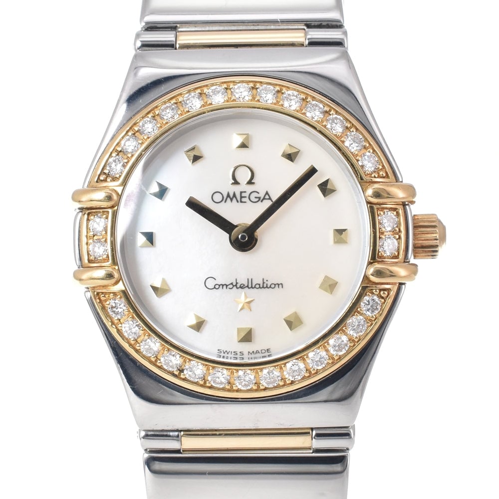 Omega Constellation My Choice Quartz Stainless Steel with Diamond Bezel and Mother of Pearl 23