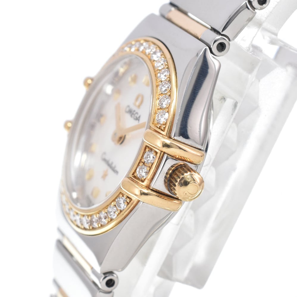 Omega Constellation My Choice Quartz Stainless Steel with Diamond Bezel and Mother of Pearl 23