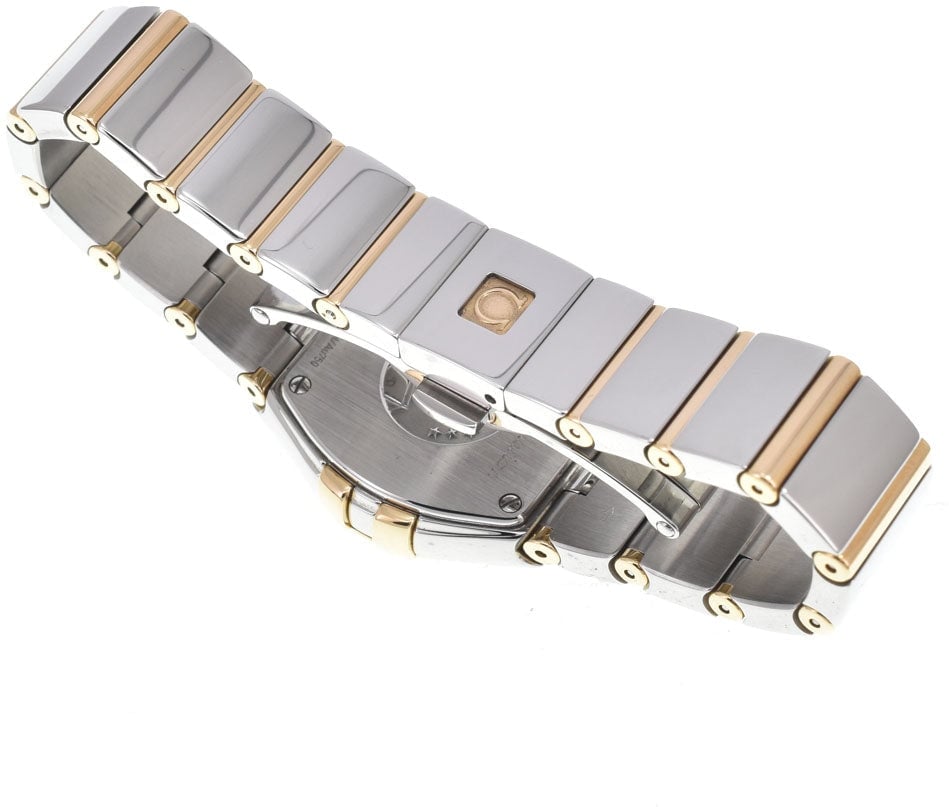 Omega Constellation Quartz Stainless Steel and Yellow Gold with Diamond Bezel and Markers and Mother of Pearl 24