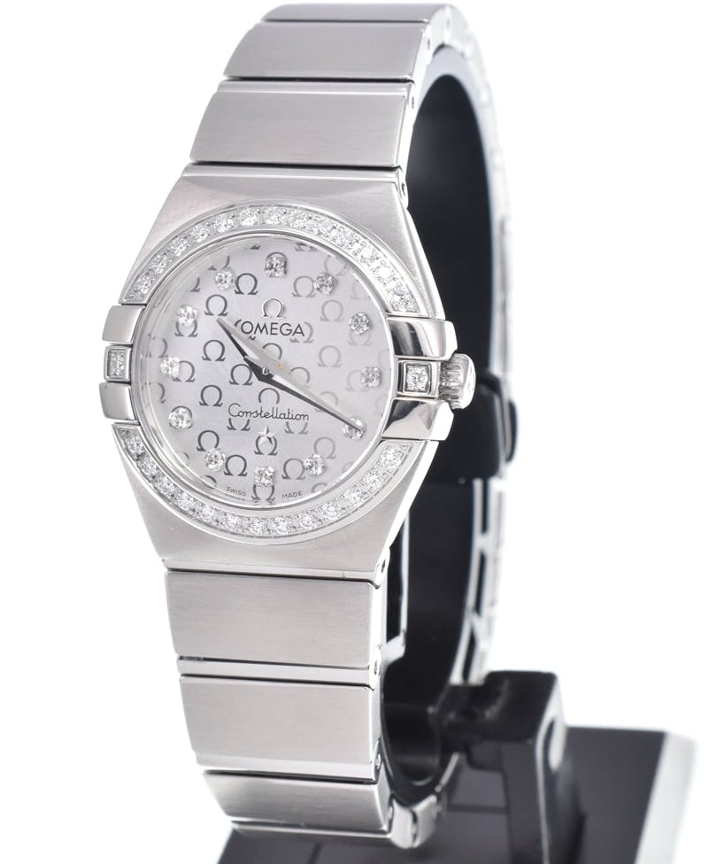 Omega Constellation Quartz Stainless Steel with Diamond Bezel and Markers 24