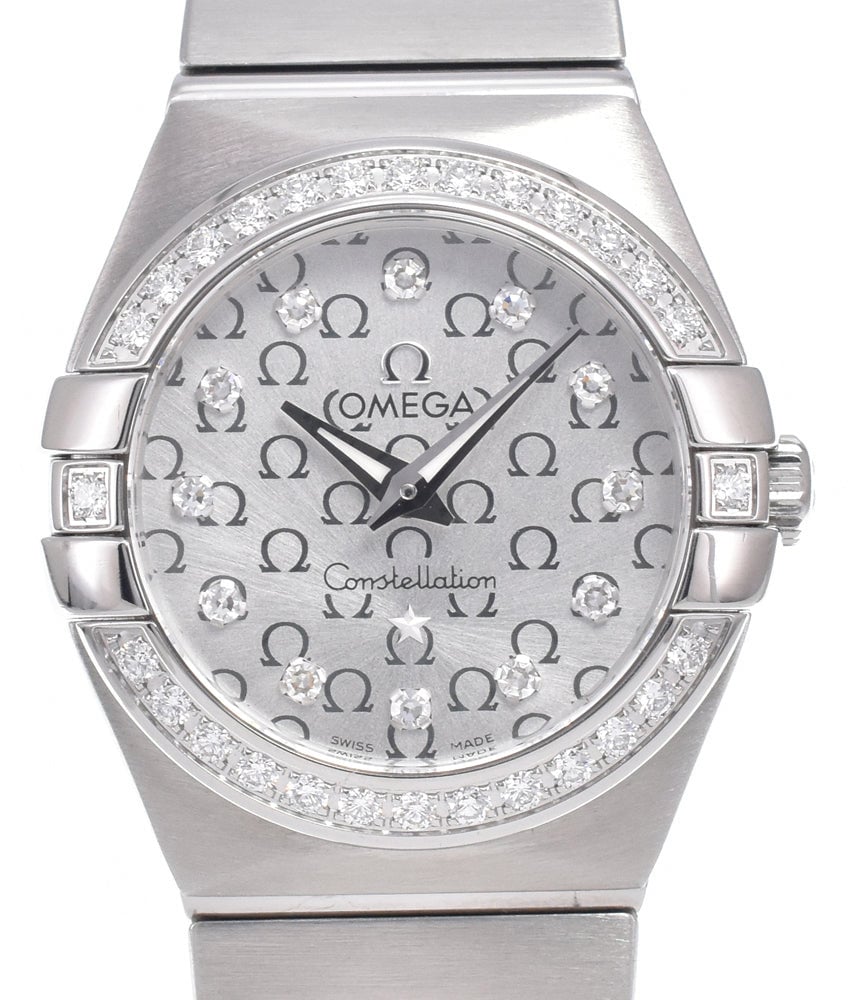 Omega Constellation Quartz Stainless Steel with Diamond Bezel and Markers 24