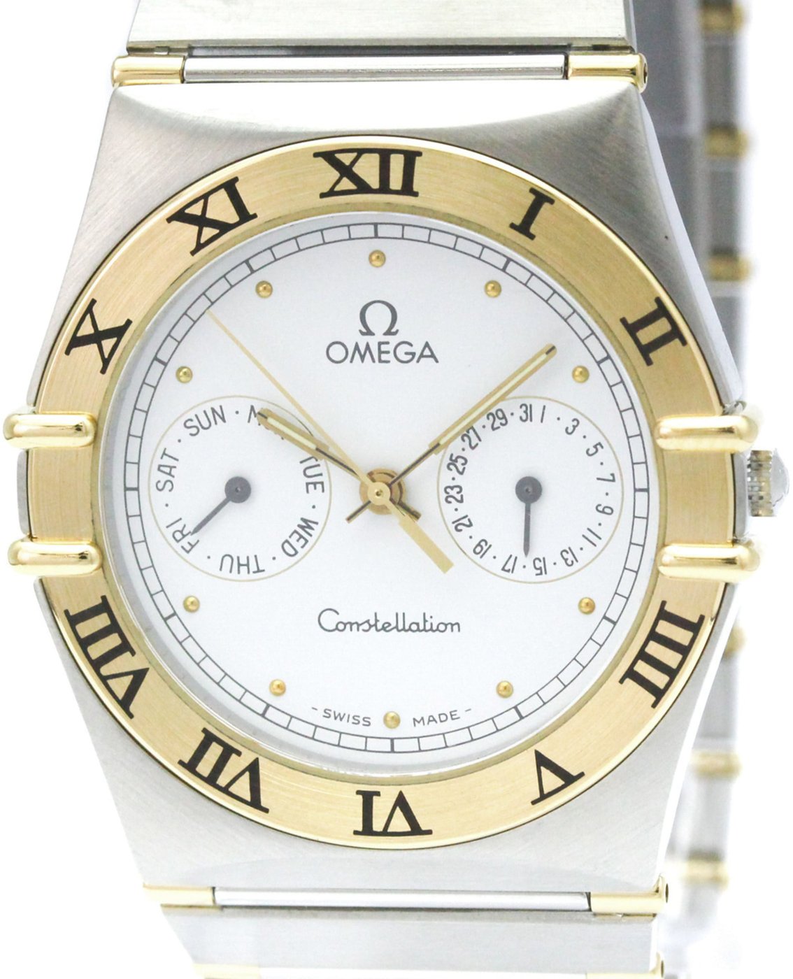 Omega Constellation Day Date Quartz Stainless Steel and Yellow Gold 33