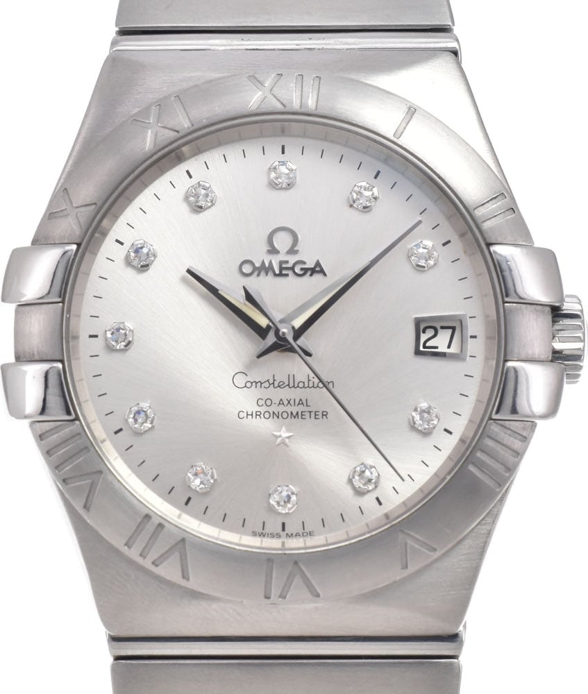 Omega Constellation Co-Axial Chronometer Automatic Stainless Steel with Diamond Markers 35