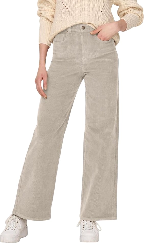 Only Beige Cotton Cropped Pants