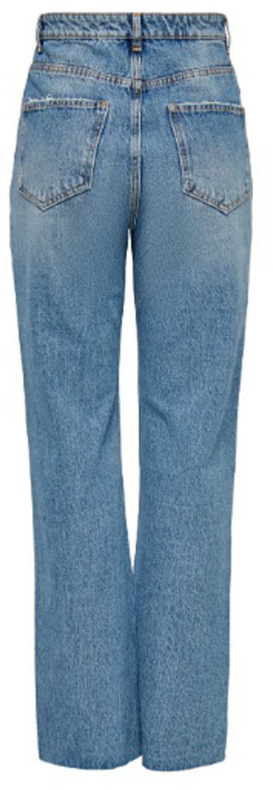Only Light Blue Cotton Relaxed Fit Jeans