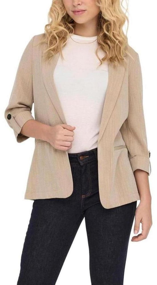 Only Beige Viscose Blazer