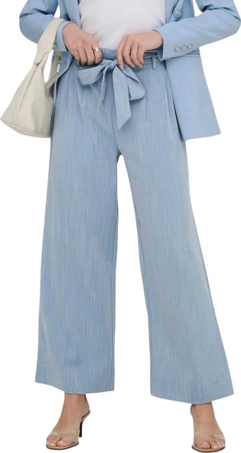 Only Blue Viscose Casual Pants