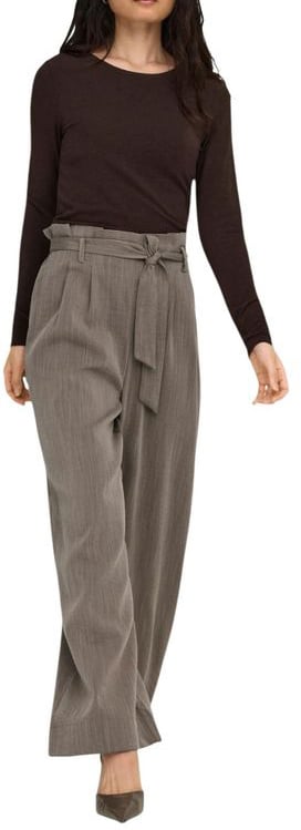 Only Beige Viscose Casual Pants