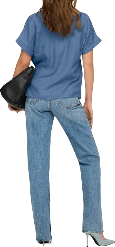 Only Blue Lyocell Shortsleeve Shirt