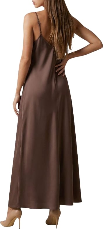 Only Brown Viscose Long Dress