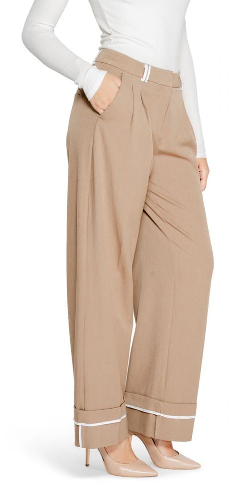 Only Brown Recycled Polyester Casual Pants