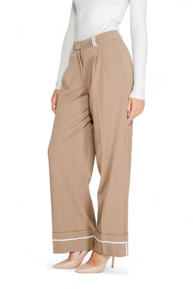 Only Brown Recycled Polyester Casual Pants