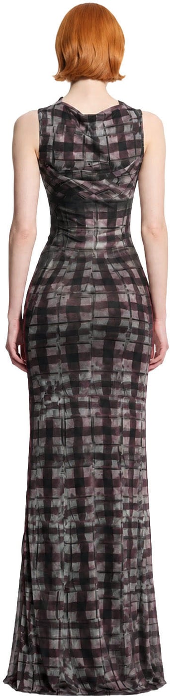 Mesh gown pink-brown