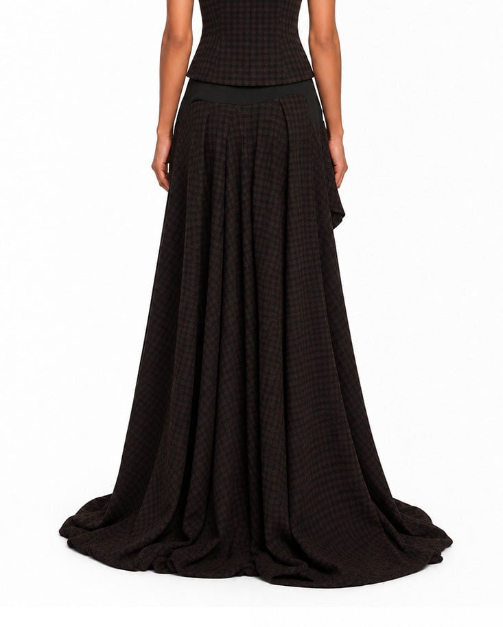 Pulsar cascade skirt black brown
