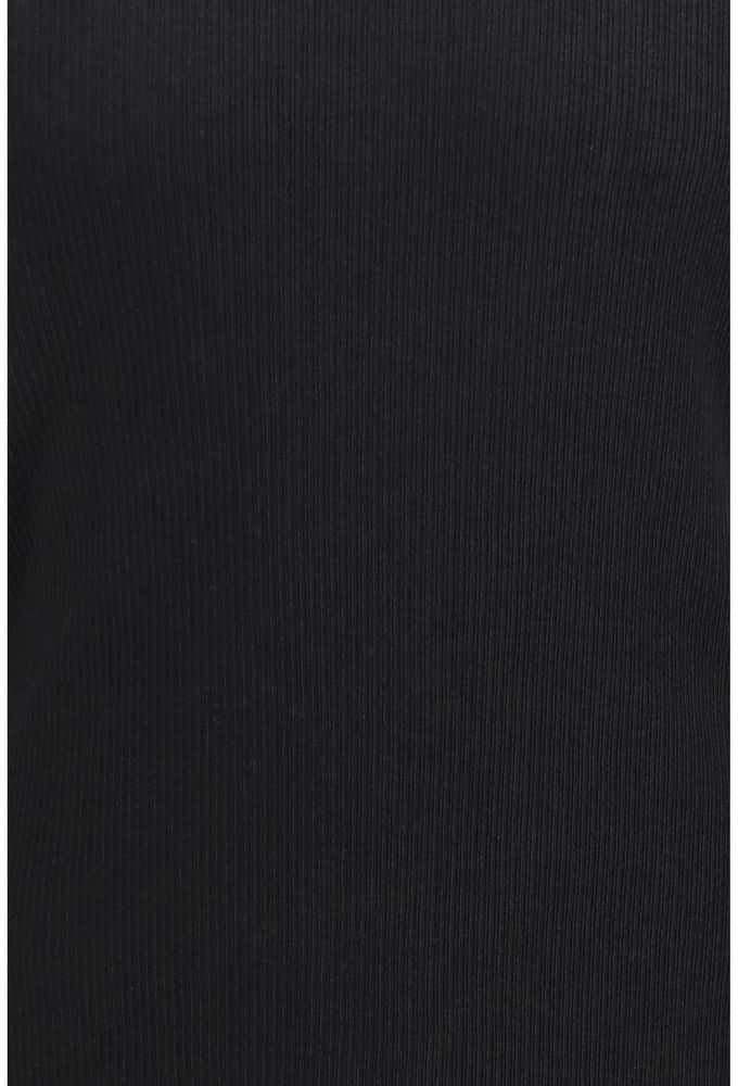 Elongated Ribbed Texture Long-Sleeve Top
