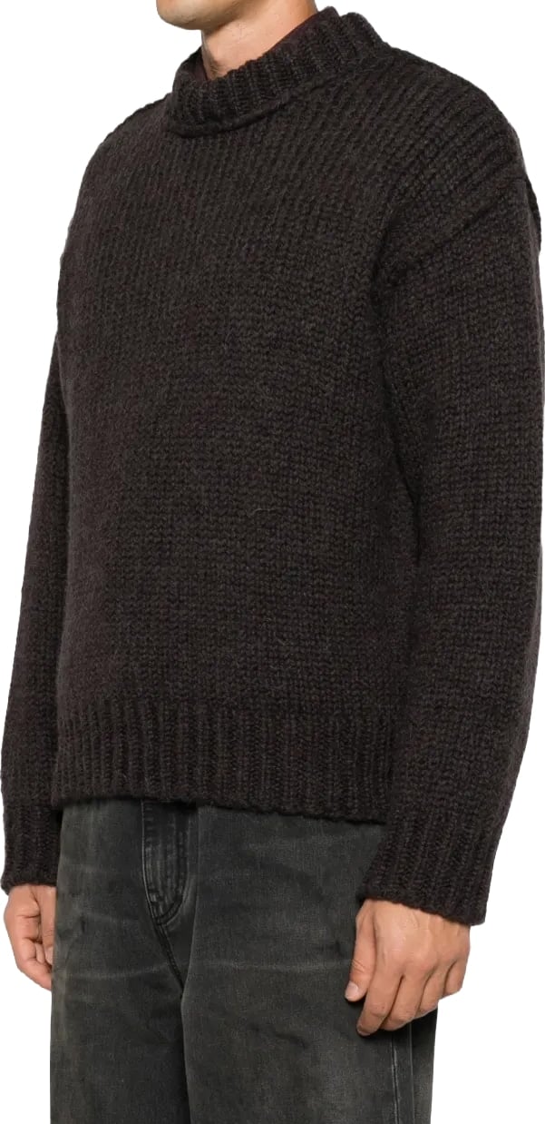 Mock Roundneck Brown Bear Mega Alpaca Wool