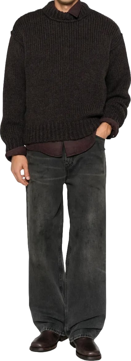 Mock Roundneck Brown Bear Mega Alpaca Wool