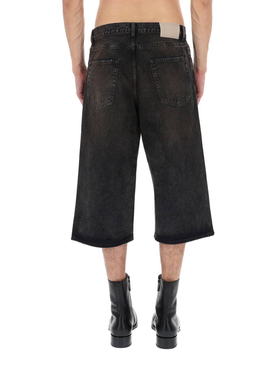 Capri Cut Relaxed Long Denim Shorts