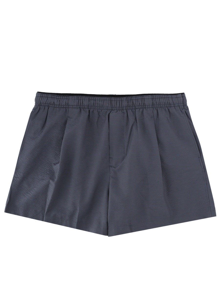 Minimalist Cotton-Blend Textured Swim Shorts