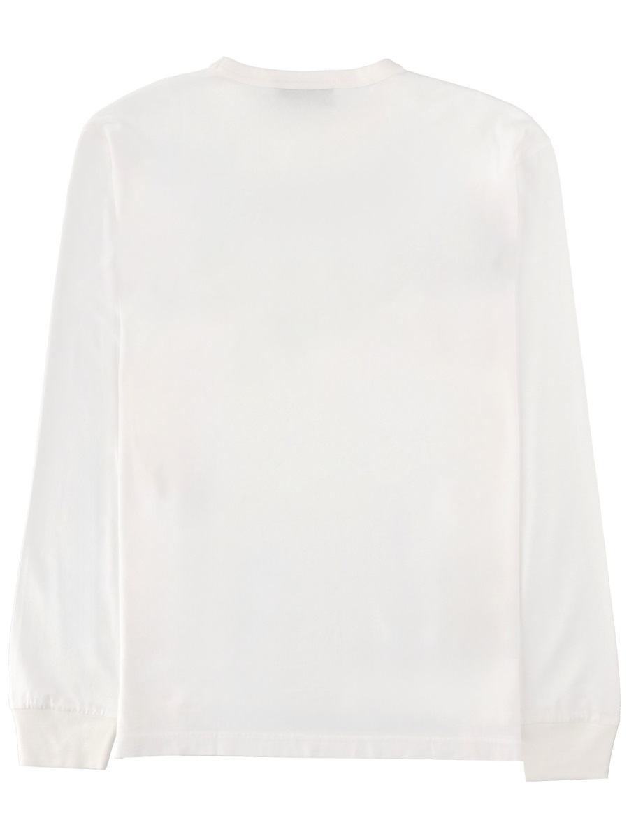 White Farewell Angelic Print Cotton T-Shirt