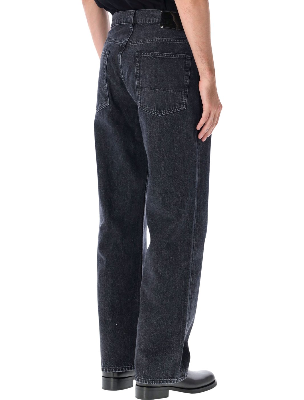 Relaxed-Fit Straight-Leg Jeans with Vintage Wash Finish