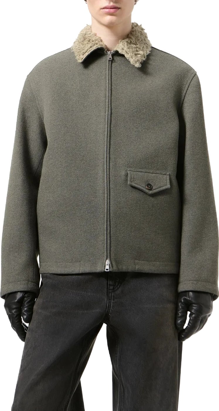 Our Legacy Evolved Jacket Night Pine Fishbone Bound Wool
