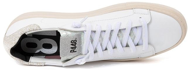 P448 White Leather Sneakers
