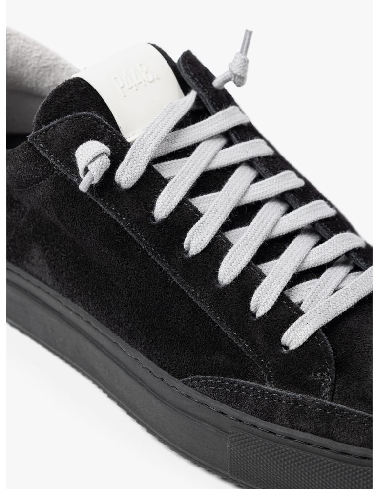 P448 Black Suede Leather Athletic Sneakers