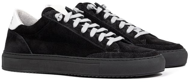 P448 Black Suede Leather Athletic Sneakers