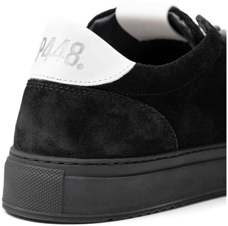 P448 Black Suede Leather Athletic Sneakers