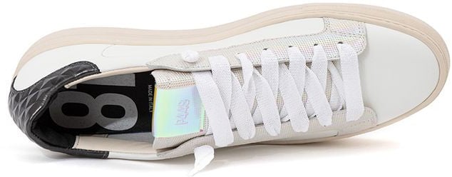 P448 White Leather Low Top Sneakers