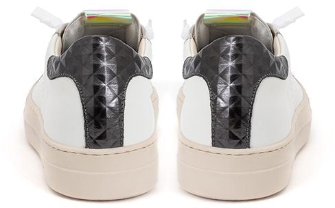 P448 White Leather Low Top Sneakers