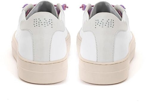 P448 White Leather Low Top Sneakers