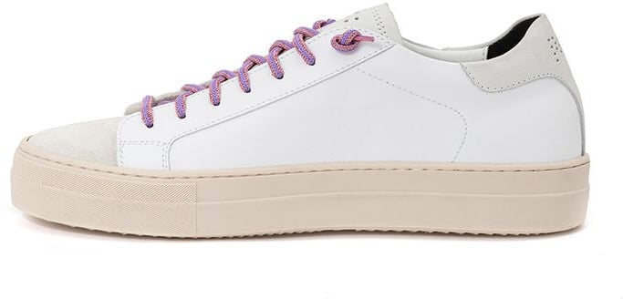 P448 White Leather Low Top Sneakers