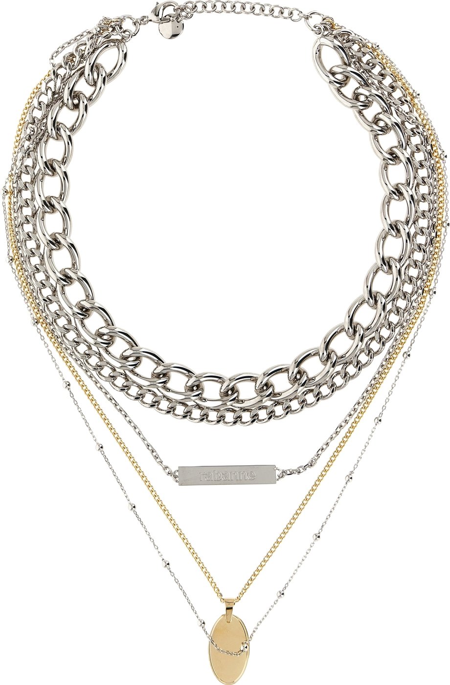 Paco Rabanne Silver Brass Necklace