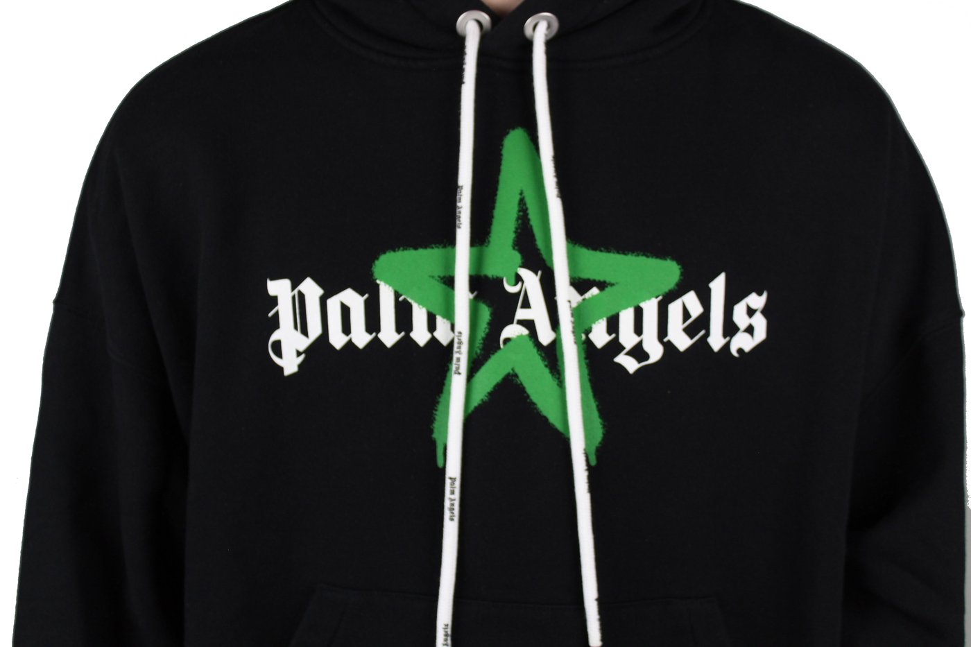Palm Angels Star Sprayed Hoodie (Zwart/Groen)