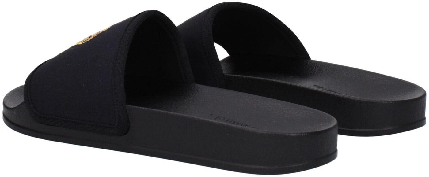 Palm Angels Black Fabric Slippers