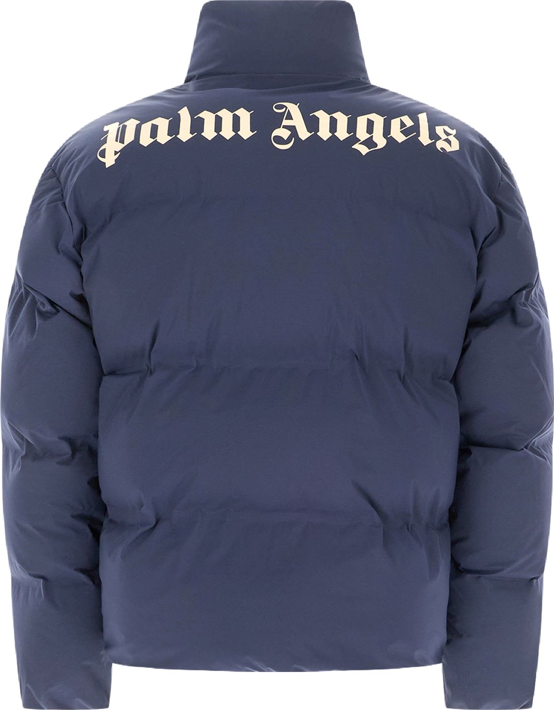 Palm Angels Blue stretch nylon padded jacket