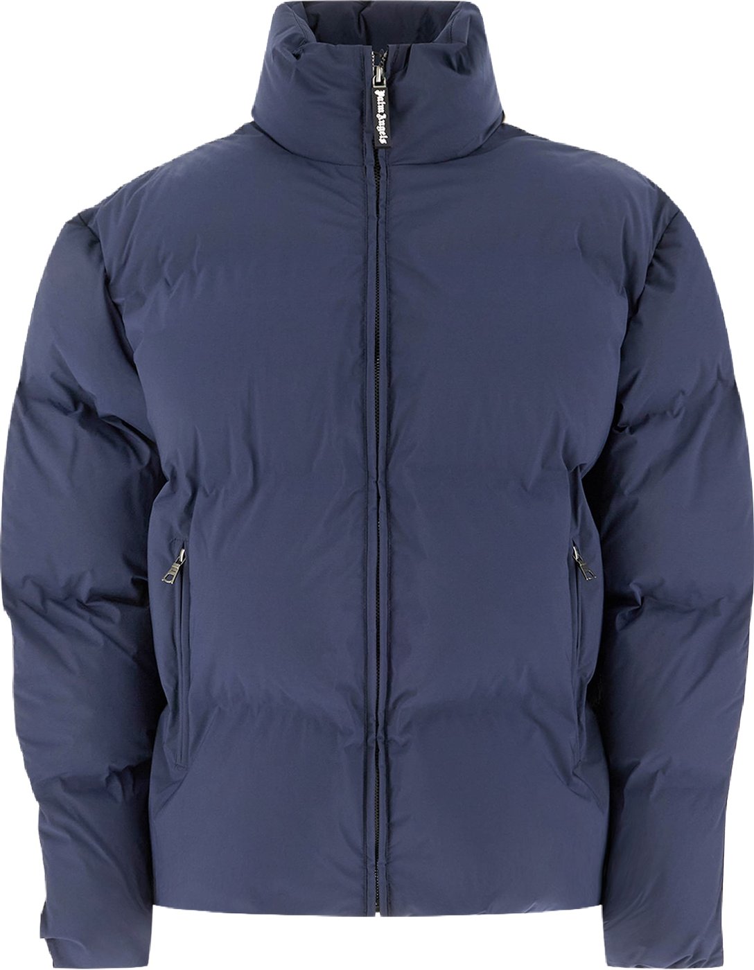 Palm Angels Blue stretch nylon padded jacket