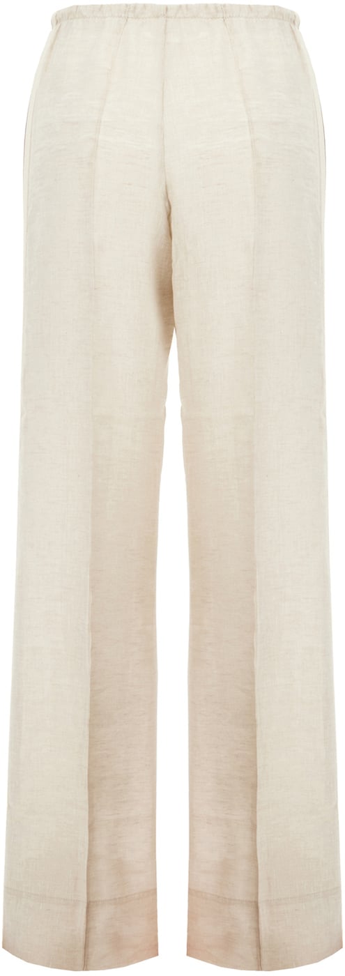 Palm Angels Cappuccino linen pants