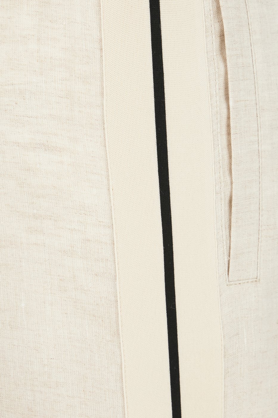 Palm Angels Cappuccino linen pants