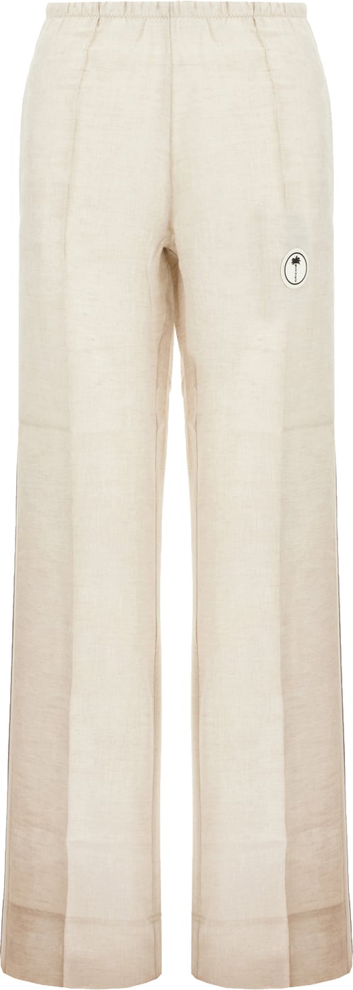 Palm Angels Cappuccino linen pants