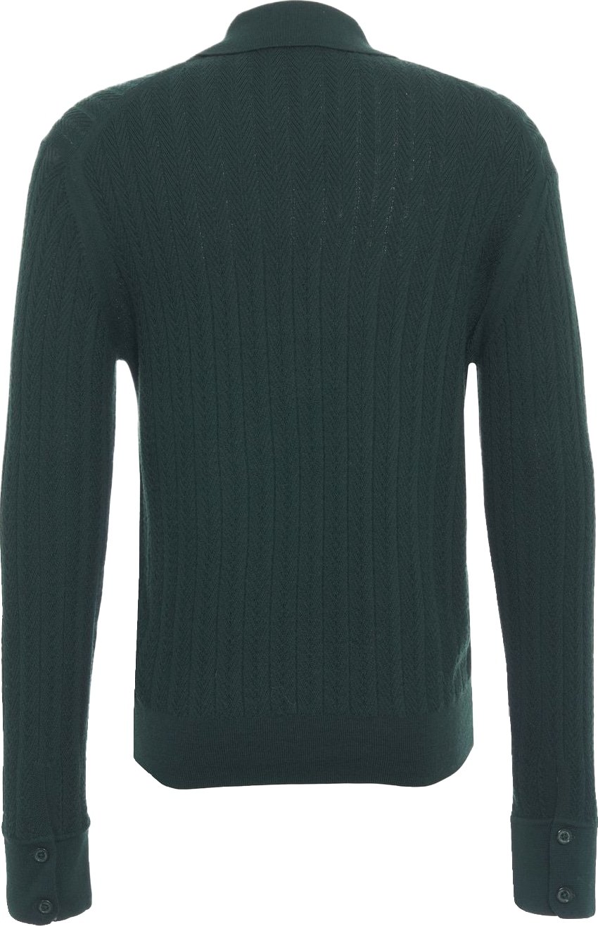 Cardigan with polo collar
