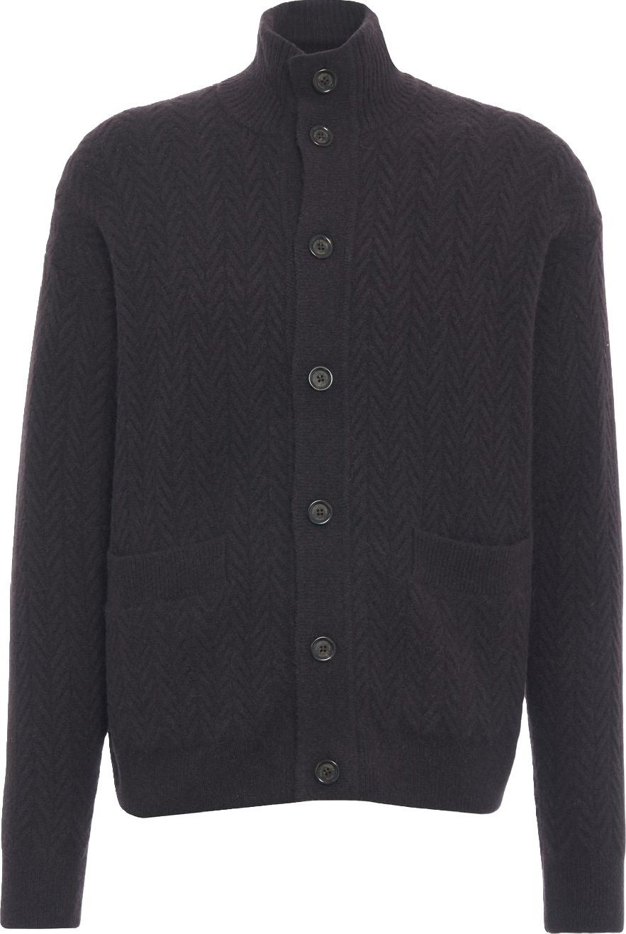 Cardigan with patch pockets