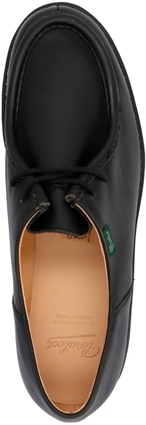 PARABOOT Black Calfskin Oxfords And Derbies