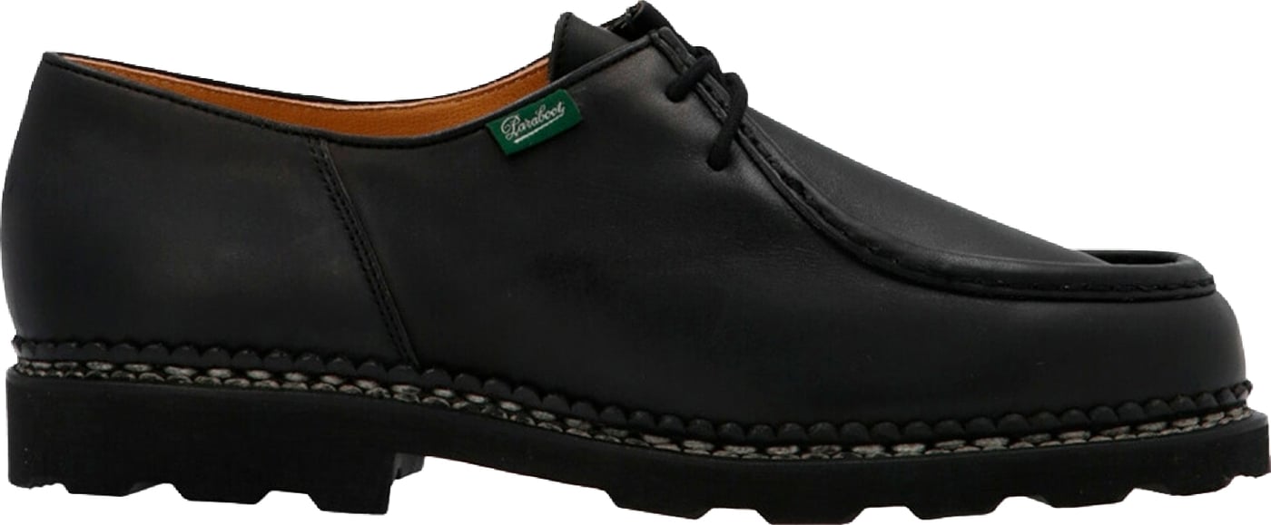 PARABOOT Black Calfskin Oxfords And Derbies