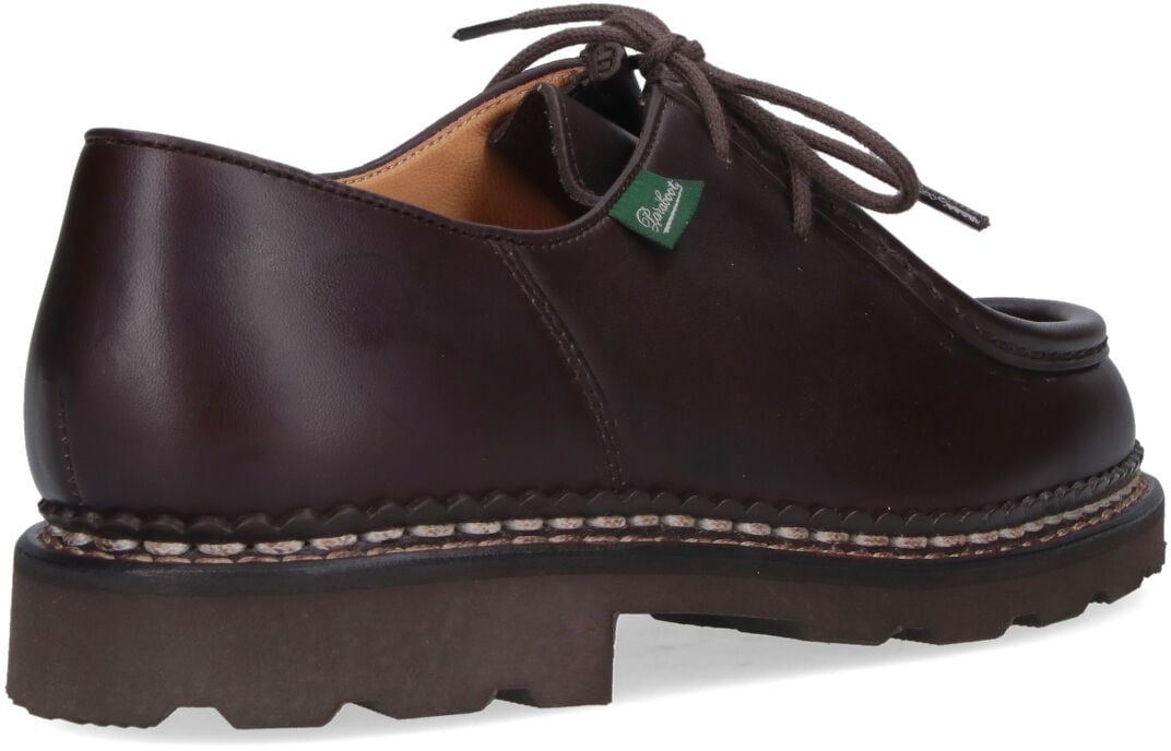 Burgundy Michael Moccasin-Toe Leather Shoes