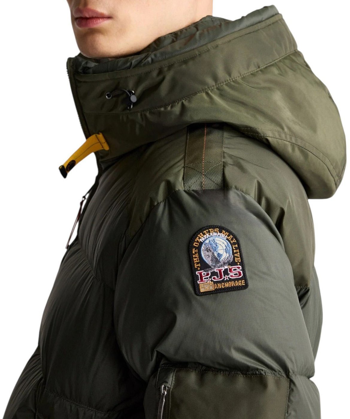 Doudoune Tyrik vert Rosemary zips manche Parajumpers PJS Homme PMPUEN02 0356