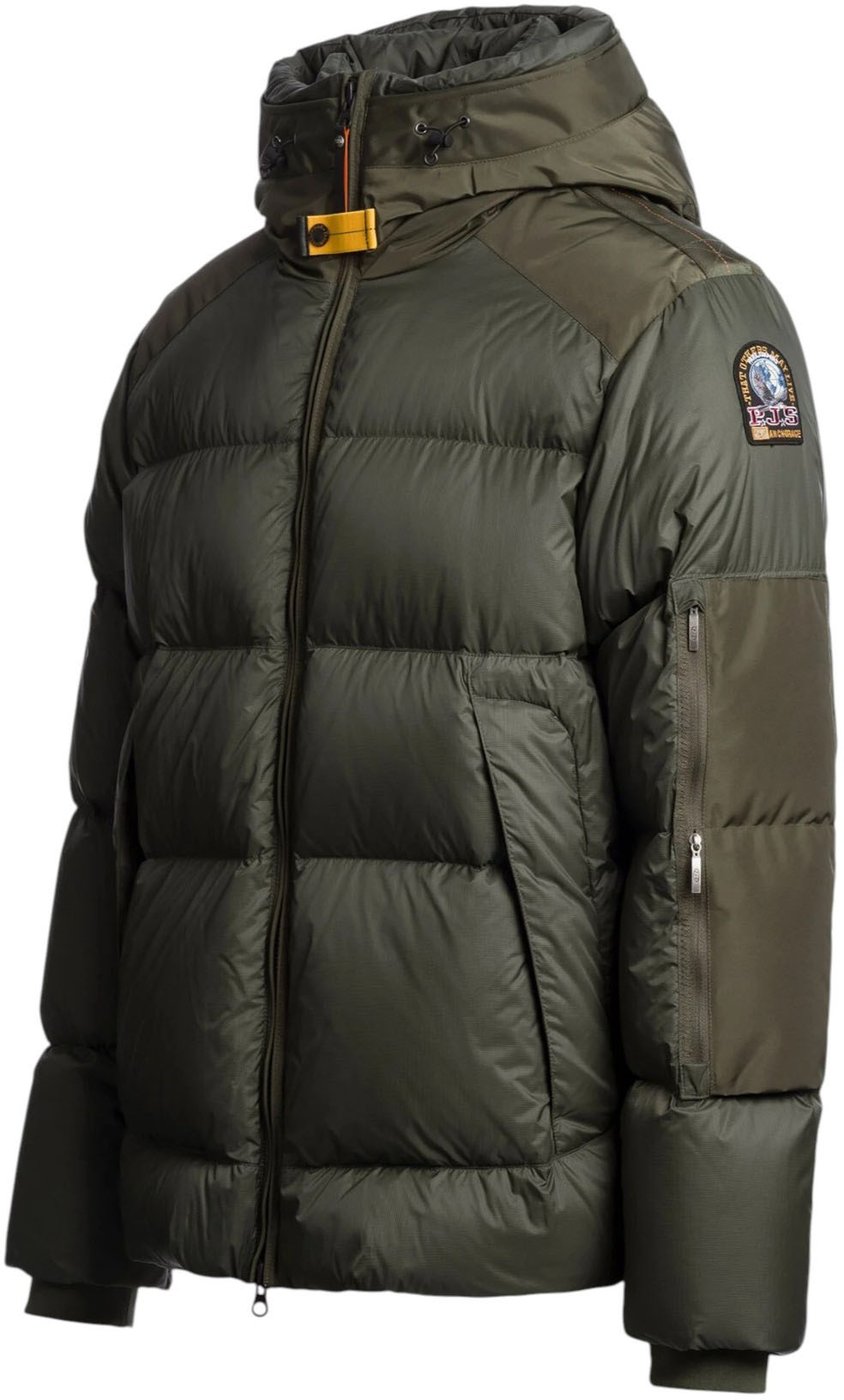 Doudoune Tyrik vert Rosemary zips manche Parajumpers PJS Homme PMPUEN02 0356
